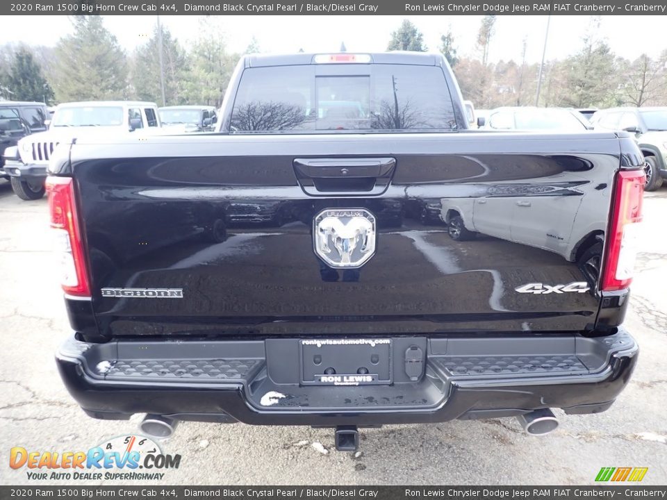 2020 Ram 1500 Big Horn Crew Cab 4x4 Diamond Black Crystal Pearl / Black/Diesel Gray Photo #4