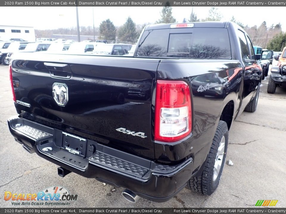 2020 Ram 1500 Big Horn Crew Cab 4x4 Diamond Black Crystal Pearl / Black/Diesel Gray Photo #5