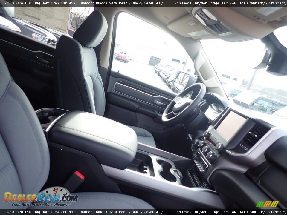 2020 Ram 1500 Big Horn Crew Cab 4x4 Diamond Black Crystal Pearl / Black/Diesel Gray Photo #10