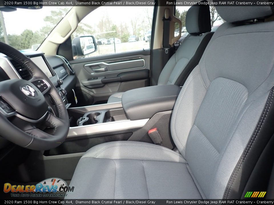 2020 Ram 1500 Big Horn Crew Cab 4x4 Diamond Black Crystal Pearl / Black/Diesel Gray Photo #13