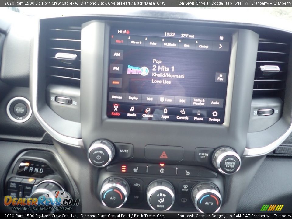 2020 Ram 1500 Big Horn Crew Cab 4x4 Diamond Black Crystal Pearl / Black/Diesel Gray Photo #16