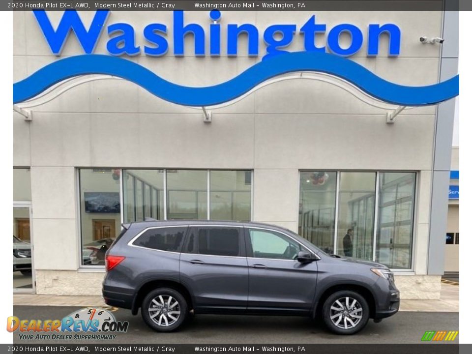 2020 Honda Pilot EX-L AWD Modern Steel Metallic / Gray Photo #1