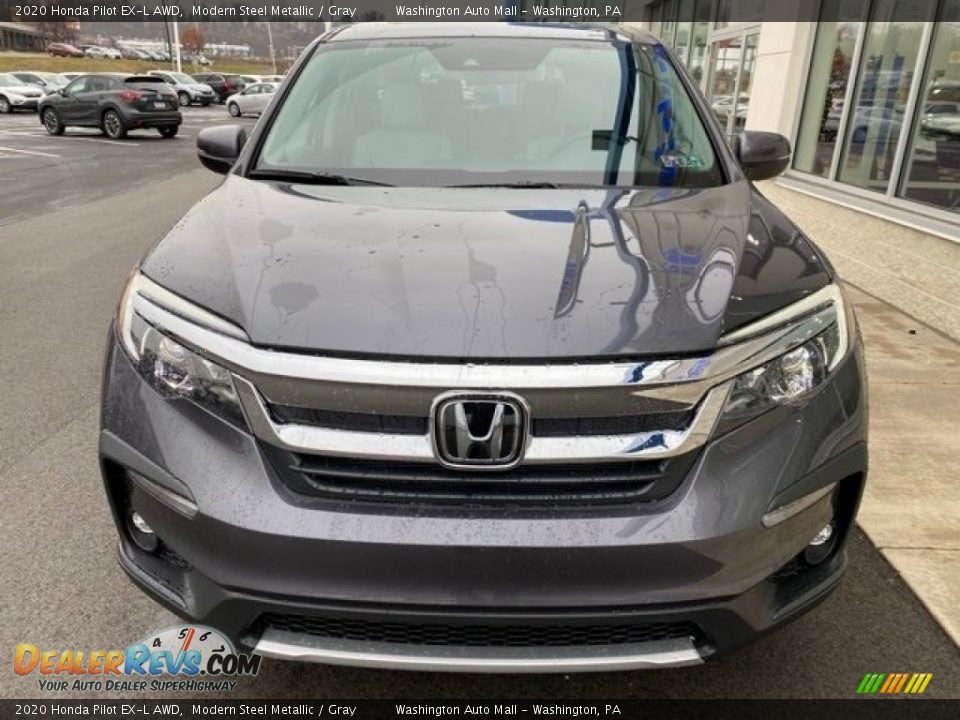 2020 Honda Pilot EX-L AWD Modern Steel Metallic / Gray Photo #3