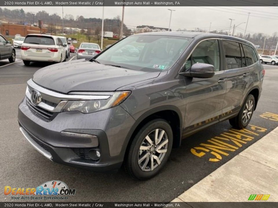 2020 Honda Pilot EX-L AWD Modern Steel Metallic / Gray Photo #4