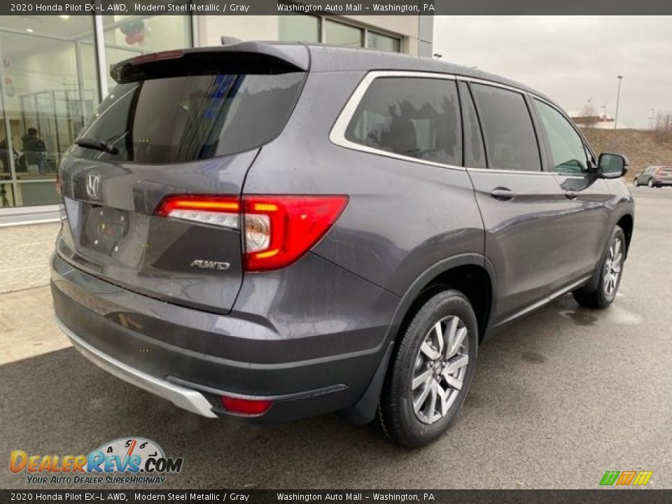2020 Honda Pilot EX-L AWD Modern Steel Metallic / Gray Photo #7