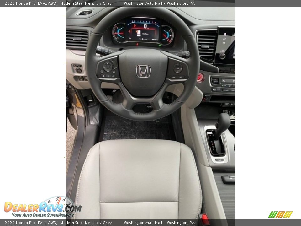 2020 Honda Pilot EX-L AWD Modern Steel Metallic / Gray Photo #13