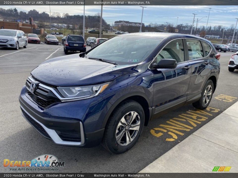 2020 Honda CR-V LX AWD Obsidian Blue Pearl / Gray Photo #4