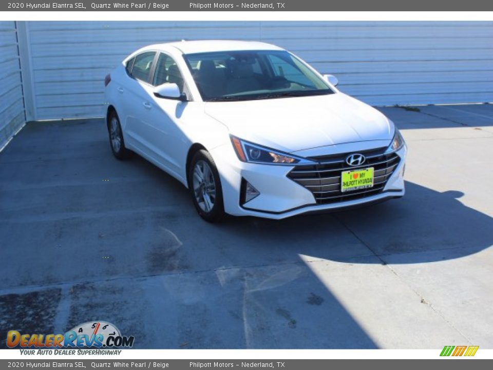 2020 Hyundai Elantra SEL Quartz White Pearl / Beige Photo #2