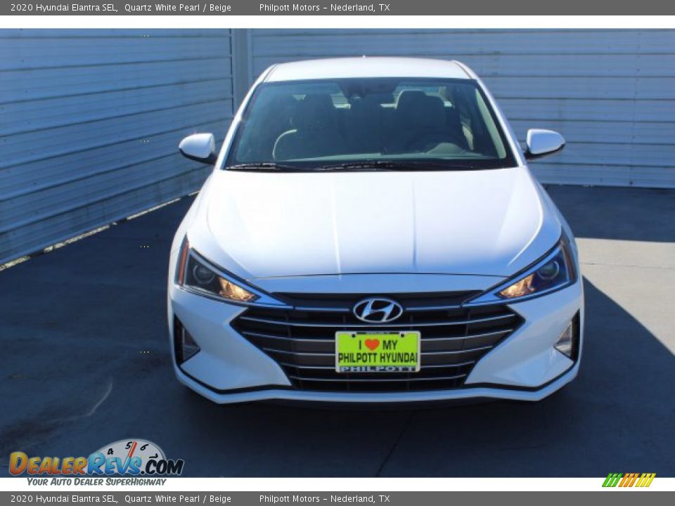 2020 Hyundai Elantra SEL Quartz White Pearl / Beige Photo #3