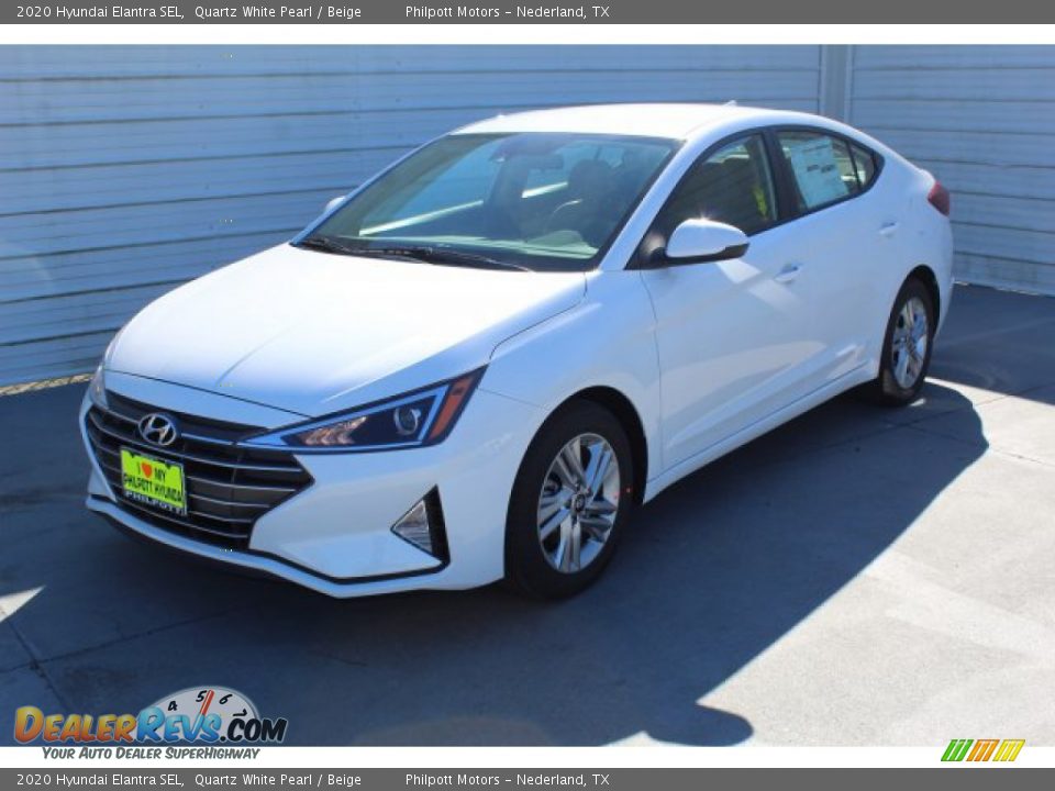 2020 Hyundai Elantra SEL Quartz White Pearl / Beige Photo #4