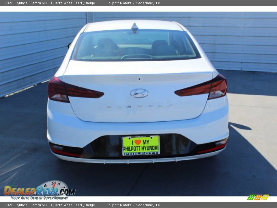 2020 Hyundai Elantra SEL Quartz White Pearl / Beige Photo #7