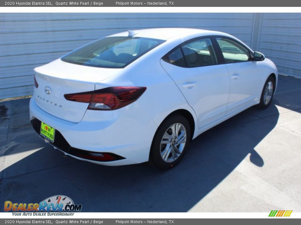 2020 Hyundai Elantra SEL Quartz White Pearl / Beige Photo #8