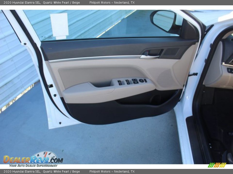 2020 Hyundai Elantra SEL Quartz White Pearl / Beige Photo #9