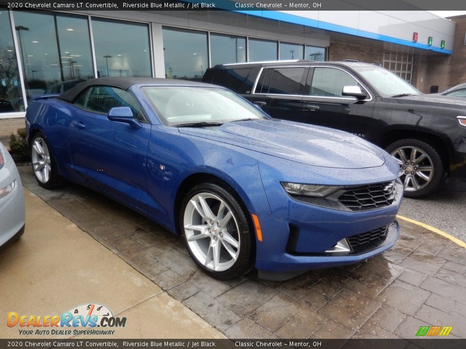 2020 Chevrolet Camaro LT Convertible Riverside Blue Metallic / Jet Black Photo #3