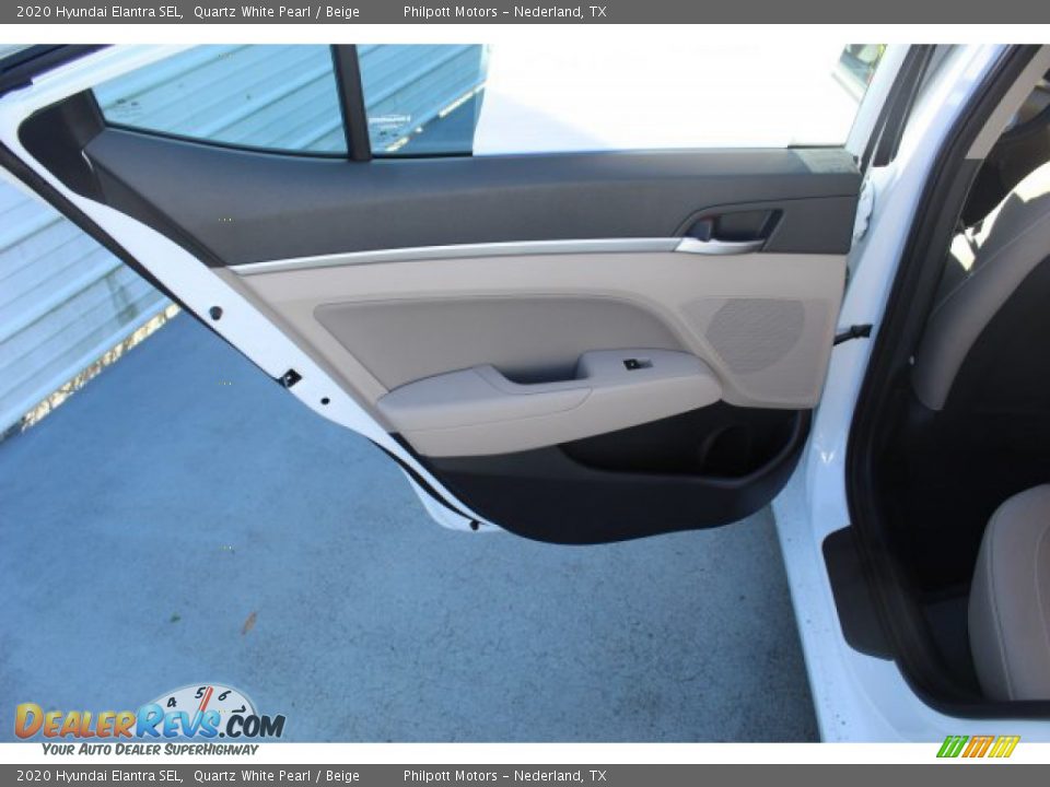 2020 Hyundai Elantra SEL Quartz White Pearl / Beige Photo #18