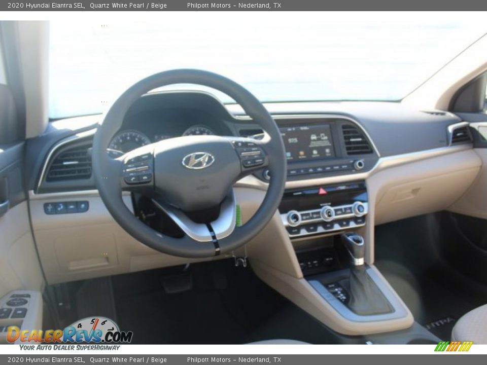 2020 Hyundai Elantra SEL Quartz White Pearl / Beige Photo #20