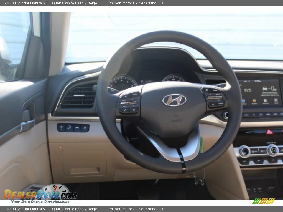 2020 Hyundai Elantra SEL Quartz White Pearl / Beige Photo #21