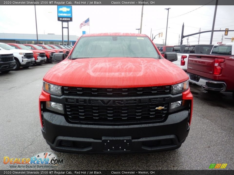 2020 Chevrolet Silverado 1500 WT Regular Cab Red Hot / Jet Black Photo #2