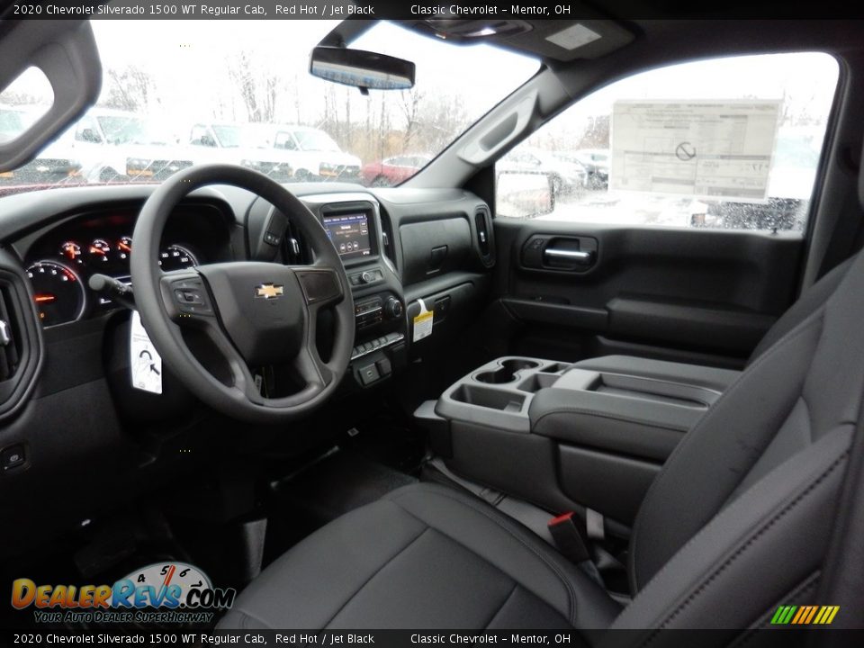 Jet Black Interior - 2020 Chevrolet Silverado 1500 WT Regular Cab Photo #7