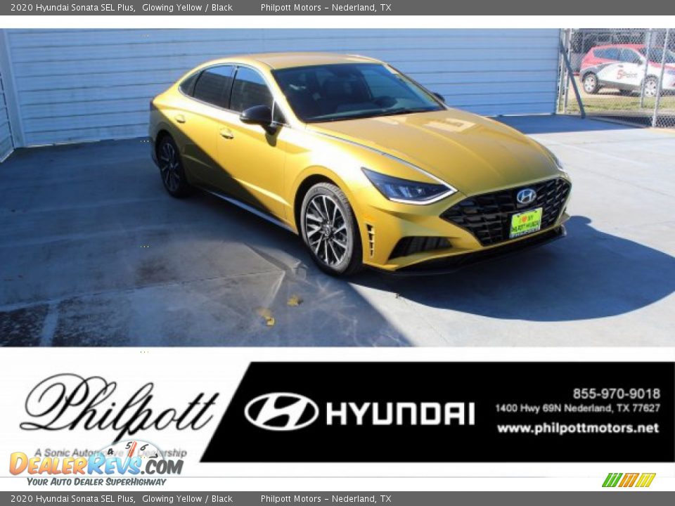 2020 Hyundai Sonata SEL Plus Glowing Yellow / Black Photo #1