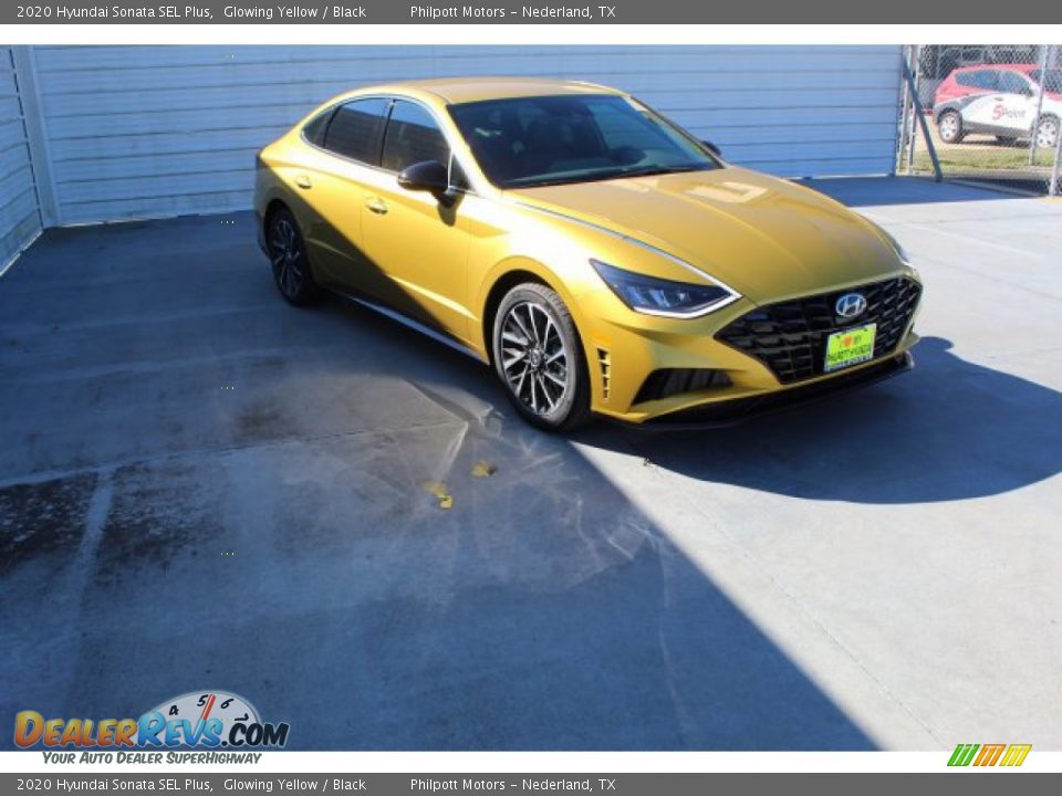 2020 Hyundai Sonata SEL Plus Glowing Yellow / Black Photo #2