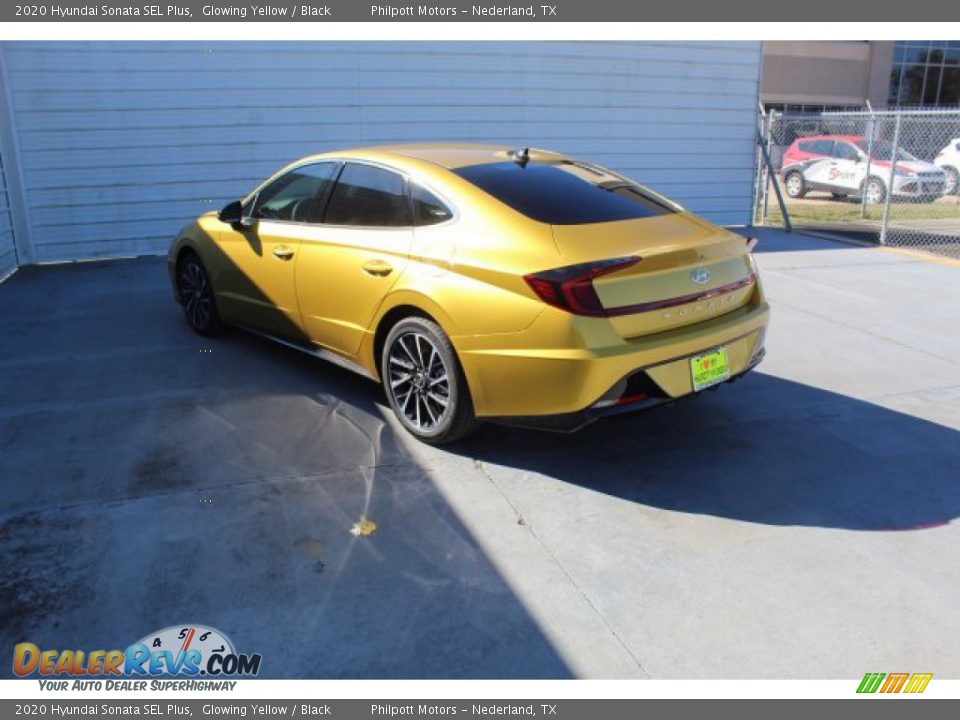 2020 Hyundai Sonata SEL Plus Glowing Yellow / Black Photo #7