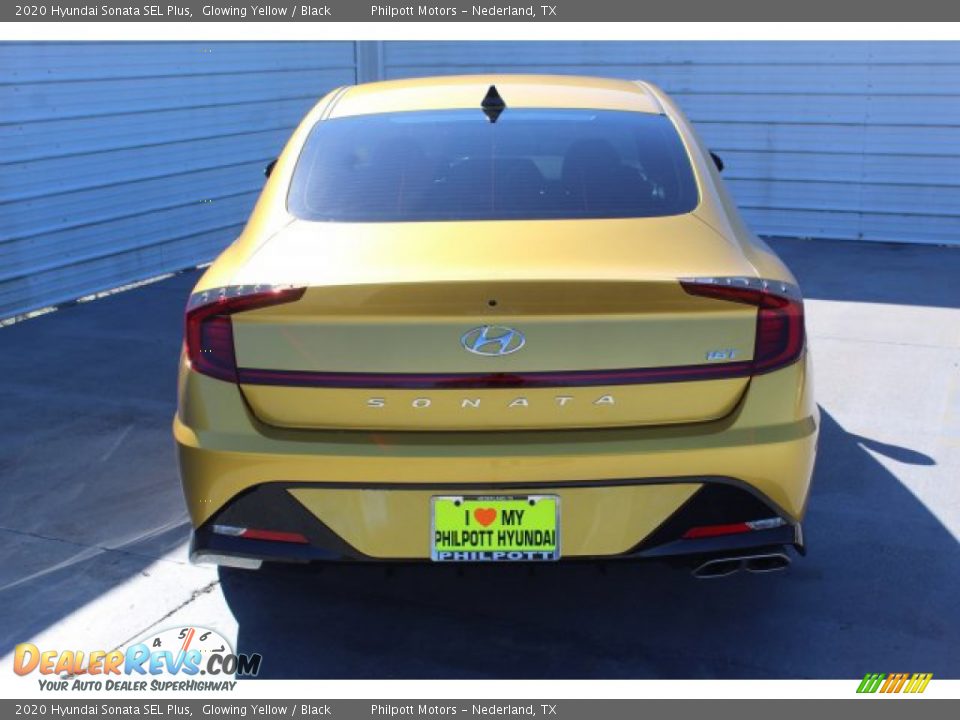 2020 Hyundai Sonata SEL Plus Glowing Yellow / Black Photo #8