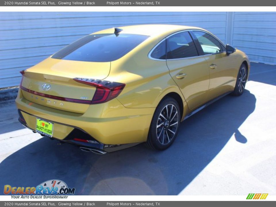 2020 Hyundai Sonata SEL Plus Glowing Yellow / Black Photo #9