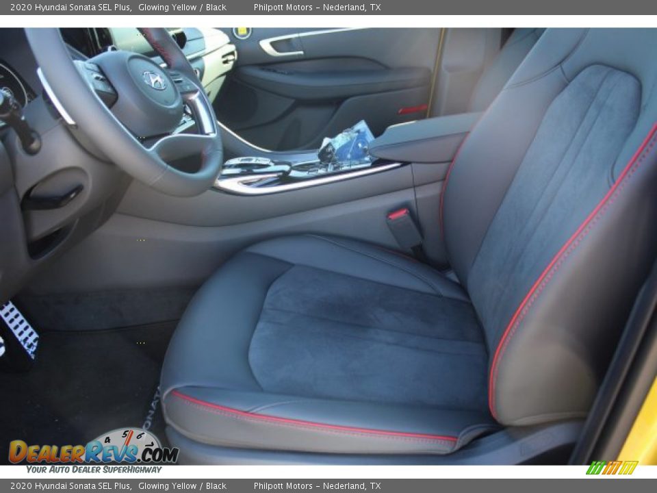 2020 Hyundai Sonata SEL Plus Glowing Yellow / Black Photo #11