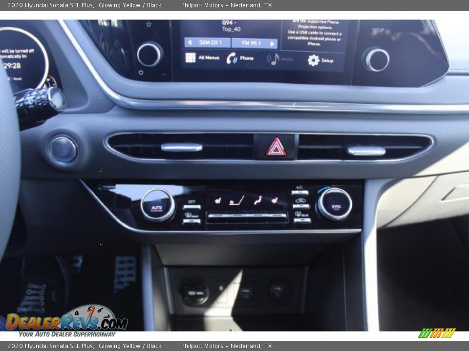2020 Hyundai Sonata SEL Plus Glowing Yellow / Black Photo #18