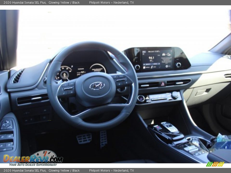 2020 Hyundai Sonata SEL Plus Glowing Yellow / Black Photo #22