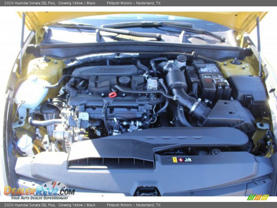 2020 Hyundai Sonata SEL Plus Glowing Yellow / Black Photo #25