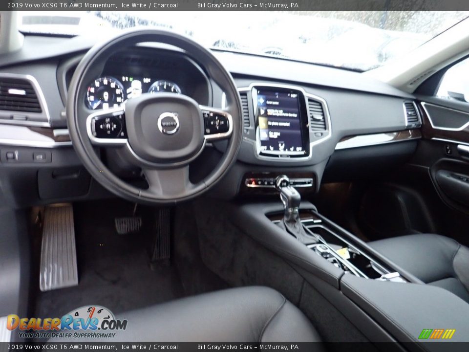 2019 Volvo XC90 T6 AWD Momentum Ice White / Charcoal Photo #18