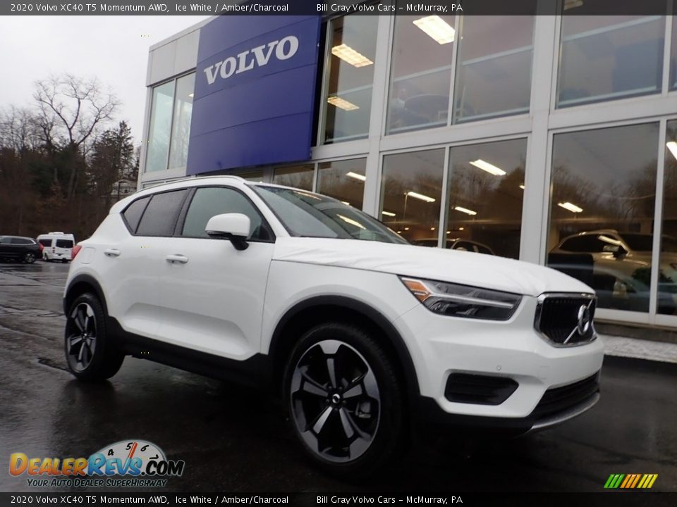 2020 Volvo XC40 T5 Momentum AWD Ice White / Amber/Charcoal Photo #1