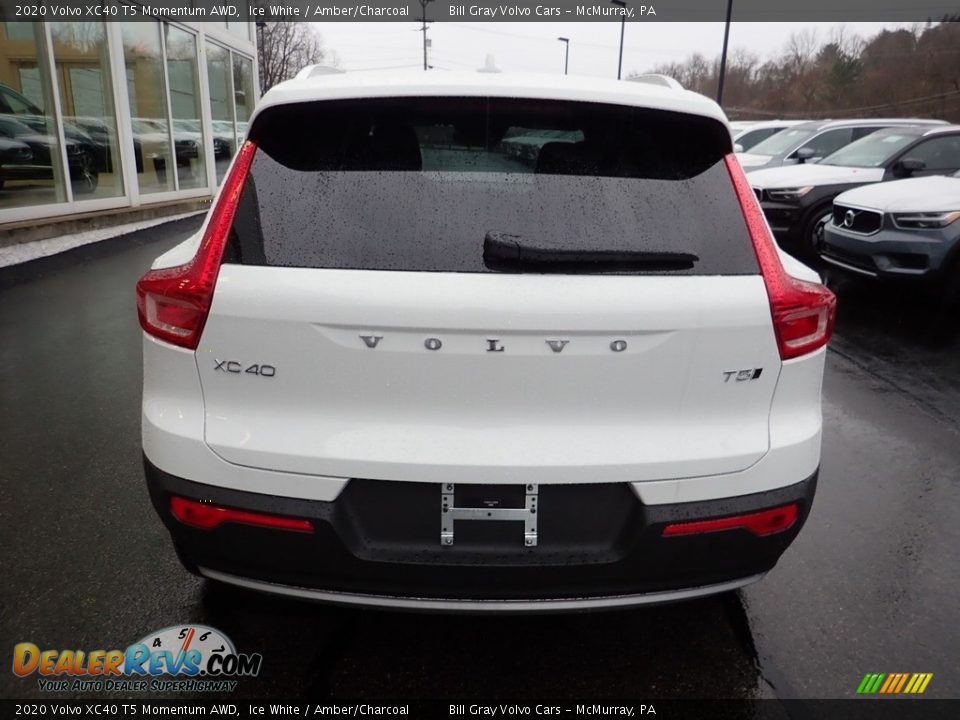 2020 Volvo XC40 T5 Momentum AWD Ice White / Amber/Charcoal Photo #3