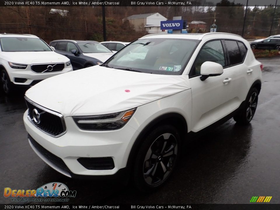 2020 Volvo XC40 T5 Momentum AWD Ice White / Amber/Charcoal Photo #5