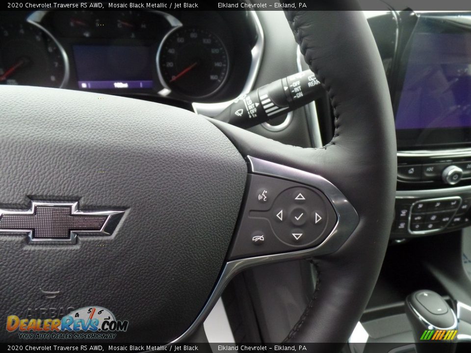2020 Chevrolet Traverse RS AWD Mosaic Black Metallic / Jet Black Photo #19