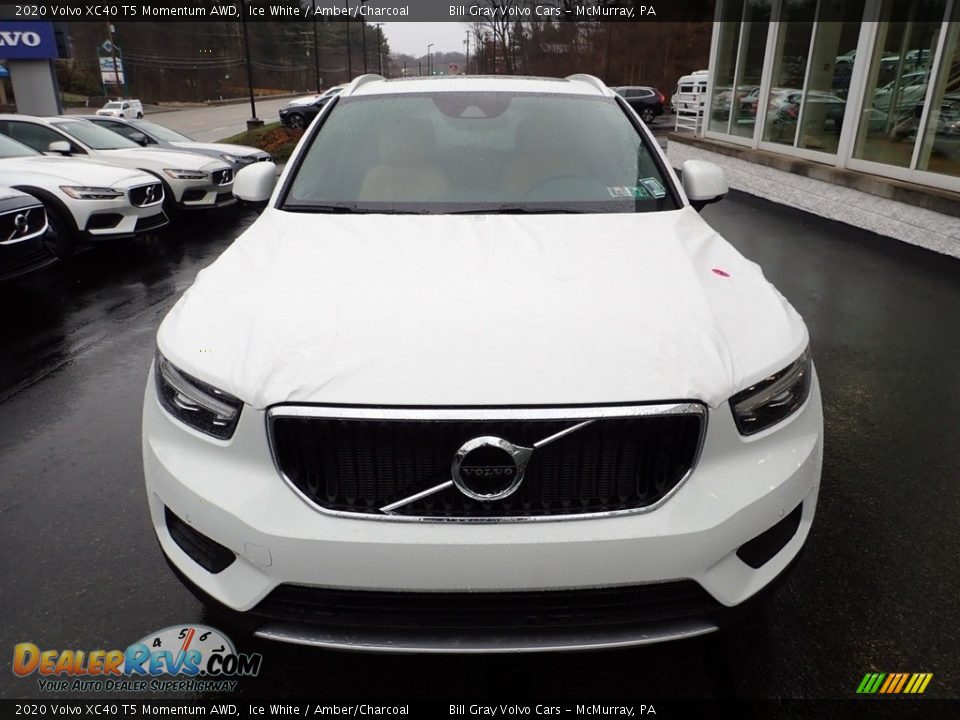 2020 Volvo XC40 T5 Momentum AWD Ice White / Amber/Charcoal Photo #6