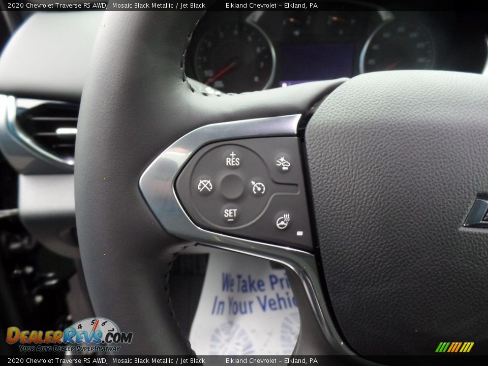 2020 Chevrolet Traverse RS AWD Mosaic Black Metallic / Jet Black Photo #20