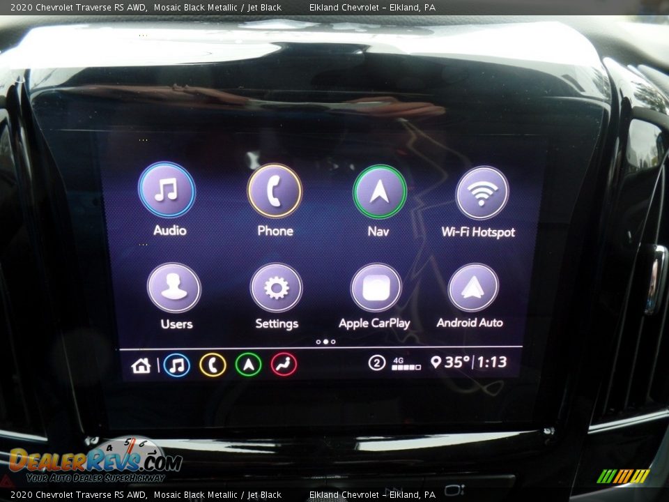2020 Chevrolet Traverse RS AWD Mosaic Black Metallic / Jet Black Photo #25