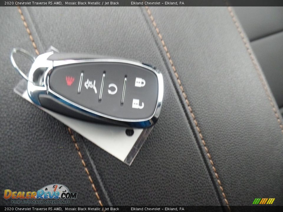 2020 Chevrolet Traverse RS AWD Mosaic Black Metallic / Jet Black Photo #34