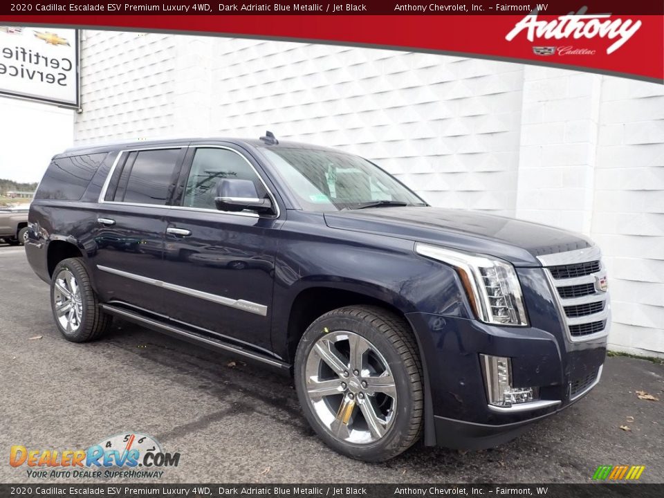 2020 Cadillac Escalade ESV Premium Luxury 4WD Dark Adriatic Blue Metallic / Jet Black Photo #1