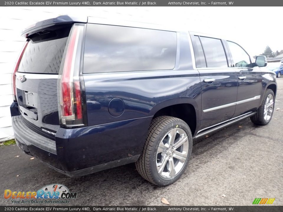 2020 Cadillac Escalade ESV Premium Luxury 4WD Dark Adriatic Blue Metallic / Jet Black Photo #5