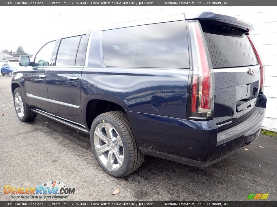 2020 Cadillac Escalade ESV Premium Luxury 4WD Dark Adriatic Blue Metallic / Jet Black Photo #6