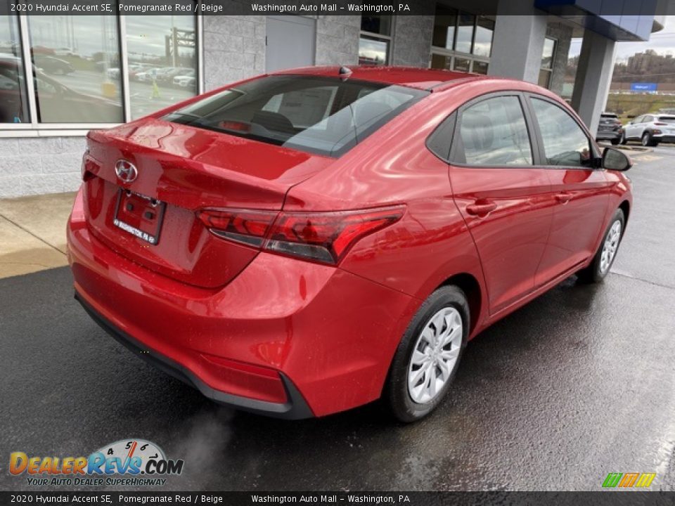 2020 Hyundai Accent SE Pomegranate Red / Beige Photo #4