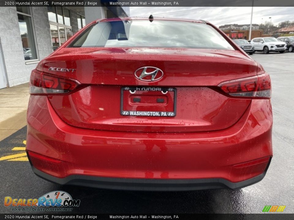 2020 Hyundai Accent SE Pomegranate Red / Beige Photo #5