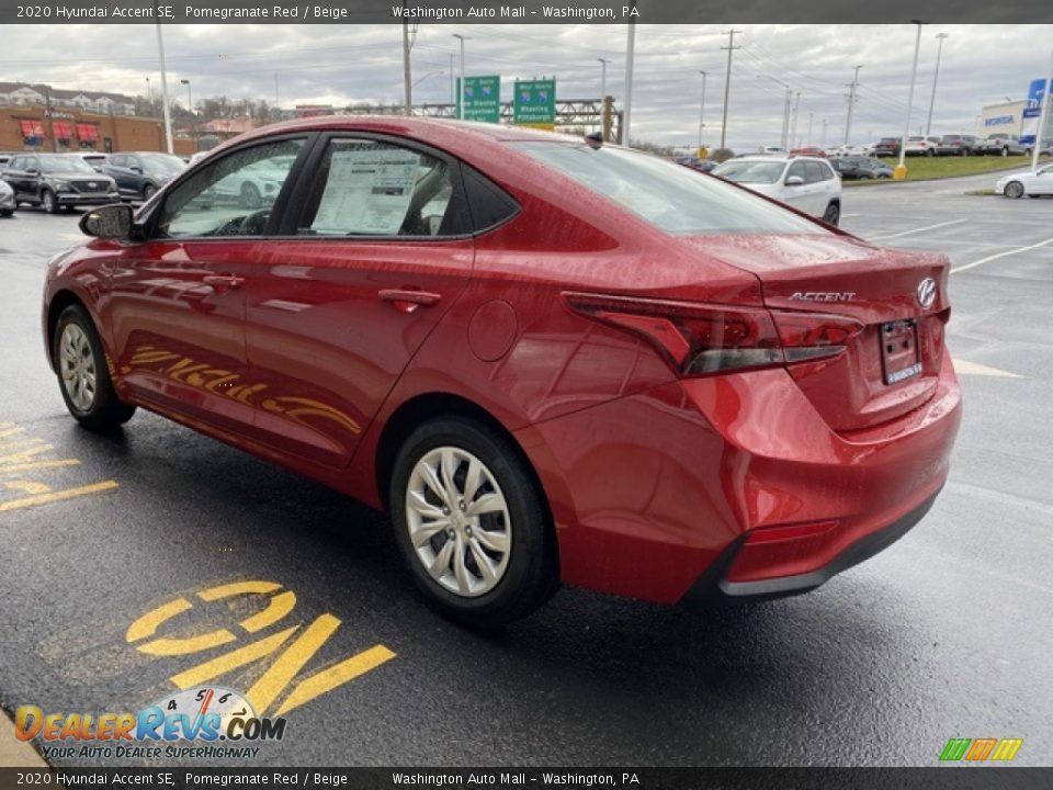 2020 Hyundai Accent SE Pomegranate Red / Beige Photo #6