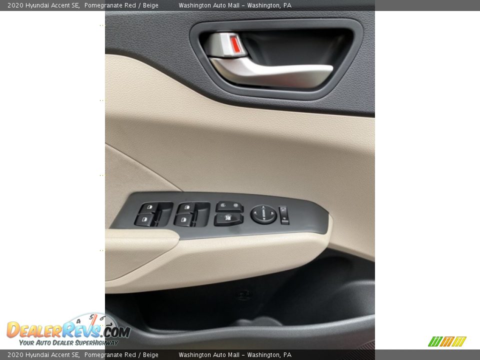 2020 Hyundai Accent SE Pomegranate Red / Beige Photo #12