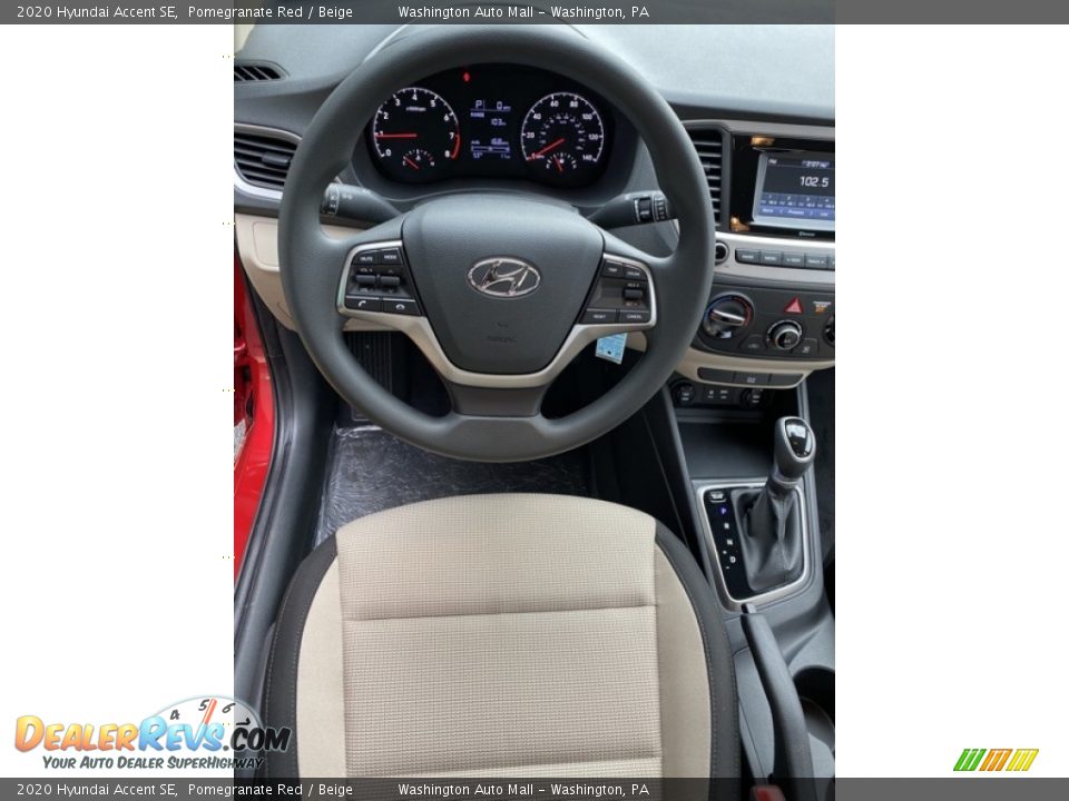 2020 Hyundai Accent SE Pomegranate Red / Beige Photo #14