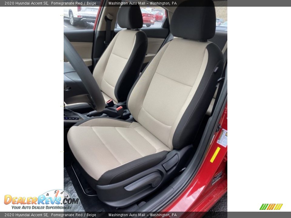 2020 Hyundai Accent SE Pomegranate Red / Beige Photo #15